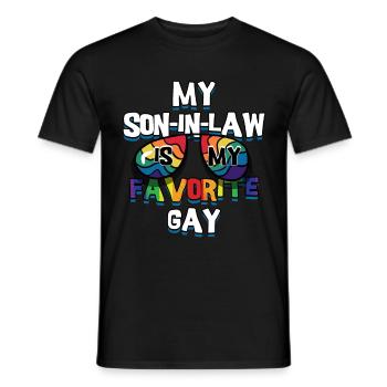 My son-in-law is my favorite gay - Men's T-Shirt - black - Front - AI Model Male 178 light (178cm)