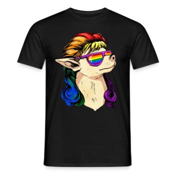 Gay Pride Rainbow Flag Mullet Chihuah - T-shirt homme - noir - Devant - AI Model Male 178 light (178cm)