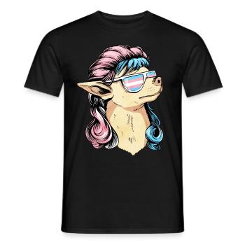 Fierté transgenre Drapeau trans Mullet Chihuahua Hu - T-shirt homme - noir - Devant - AI Model Male 178 light (178cm)