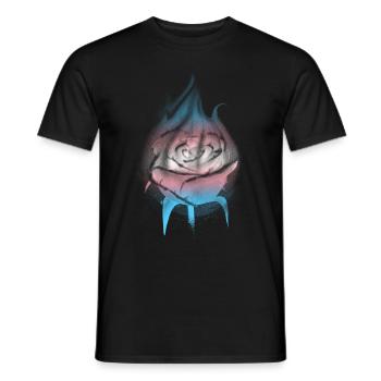 Fierté transgenre Drapeau trans brûlant Rose Sub - T-shirt homme - noir - Devant - AI Model Male 178 light (178cm)