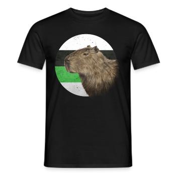 Demiromantic Pride Flag Capybara Sublte LGBTQ - T-shirt homme - noir - Devant - AI Model Male 178 light (178cm)