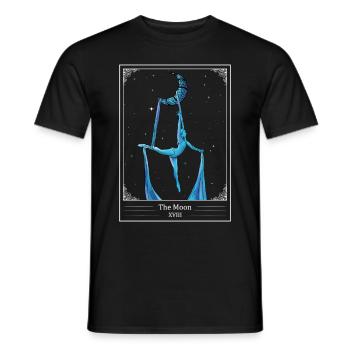 Aerial Silk Luftakrobatin Tarotkarte Der Mond - Männer T-Shirt - Schwarz - Vorne - AI Model Male 178 light (178cm)
