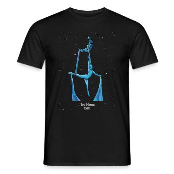 Aerial Silk Luftakrobatin Tarotkarte Der Mond - Männer T-Shirt - Schwarz - Vorne - AI Model Male 178 light (178cm)