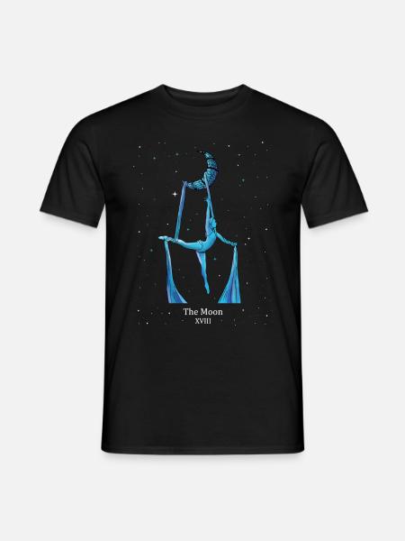 Aerial Silk Luftakrobatin Tarotkarte Der Mond - Männer T-Shirt - Schwarz