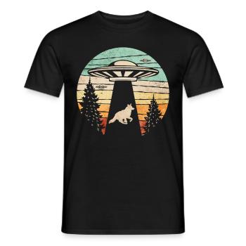 Coyote Hunt Coyote Hunter Yote Retro - T-shirt homme - noir - Devant - AI Model Male 178 light (178cm)