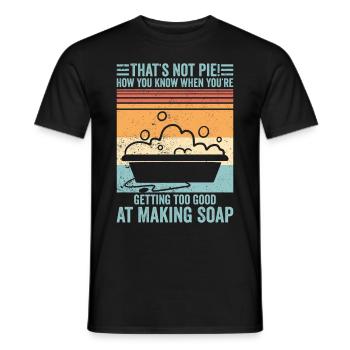 Soap production Soap manufacturer - Men's T-Shirt - black - Front - AI Model Male 178 light (178cm)