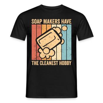 Lustige Seifenherstellung - Männer T-Shirt - Schwarz - Vorne - AI Model Male 178 light (178cm)