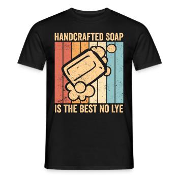 Soap production Soap manufacturer - Men's T-Shirt - black - Front - AI Model Male 178 light (178cm)