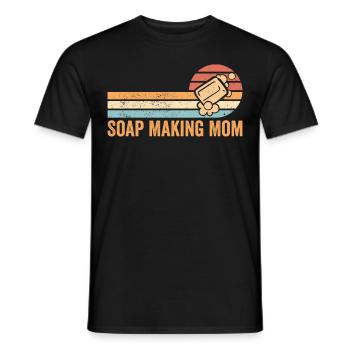 Soap making mom soap maker - Men's T-Shirt - black - Front - AI Model Male 178 light (178cm)