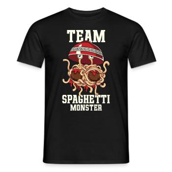 Flying Spaghetti Monster FSM - Men's T-Shirt - black - Front - AI Model Male 178 light (178cm)