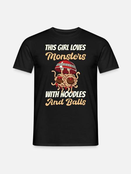 The Flying Spaghetti Monster - Men's T-Shirt - black