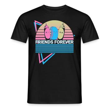 Lustiger Hot Dog Hotdog Retro - Männer T-Shirt - Schwarz - Vorne - AI Model Male 178 light (178cm)