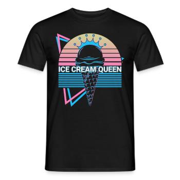 Crème glacée rétro - T-shirt homme - noir - Devant - AI Model Male 178 light (178cm)