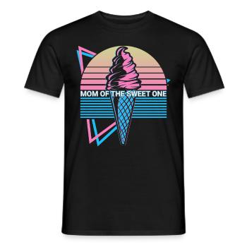 Crème glacée rétro - T-shirt homme - noir - Devant - AI Model Male 178 light (178cm)