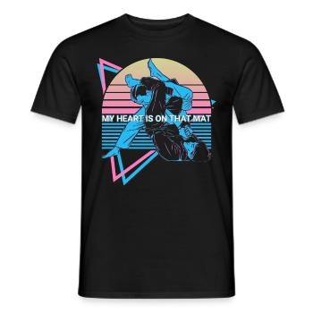 Jiu Jitsu BJJ Rétro - T-shirt homme - noir - Devant - AI Model Male 178 light (178cm)