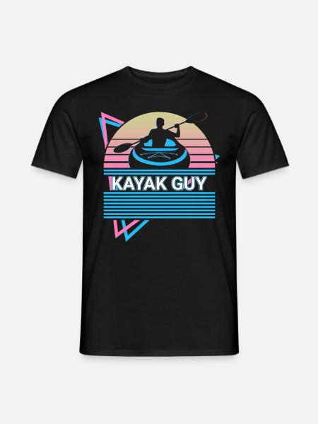 Kayak Kayaking Retro - Men's T-Shirt - black