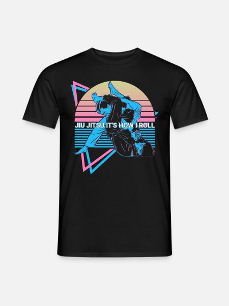 Funny Jiu Jitsu Retro - Men's T-Shirt - black