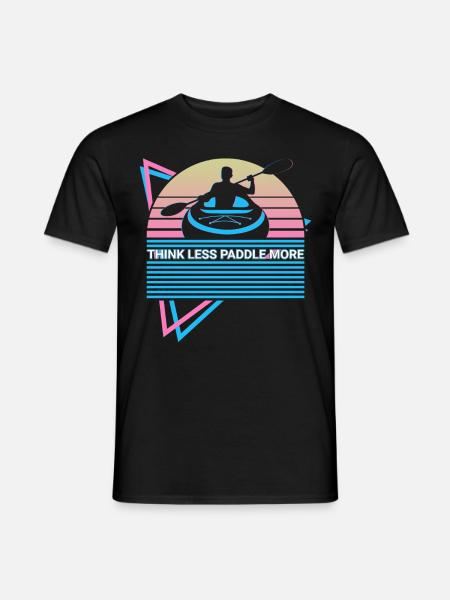 Funny Kayak Kayaking Retro - Men's T-Shirt - black