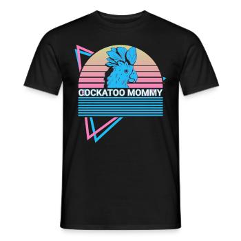 Cockatoo Mama Retro - Men's T-Shirt - black - Front - AI Model Male 178 light (178cm)
