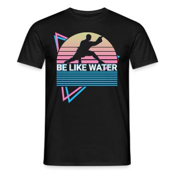 Kung Fu Rétro - T-shirt homme - noir - Devant - AI Model Male 178 light (178cm)