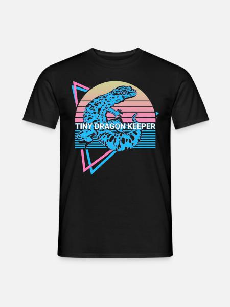 Leopard Gecko Retro - Men's T-Shirt - black