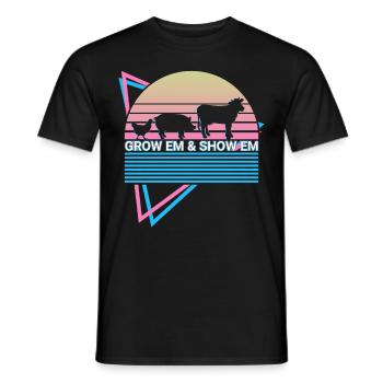 Livestock Retro - Men's T-Shirt - black - Front - AI Model Male 178 light (178cm)