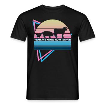 Livestock Retro - Men's T-Shirt - black - Front - AI Model Male 178 light (178cm)