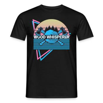 Bûcheron Menuiserie Rétro - T-shirt homme - noir - Devant - AI Model Male 178 light (178cm)
