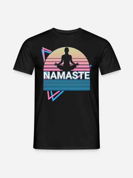 Meditation Yoga Retro - Men's T-Shirt - black