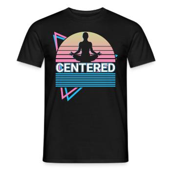 Meditation Yoga Retro - Männer T-Shirt - Schwarz - Vorne - AI Model Male 178 light (178cm)