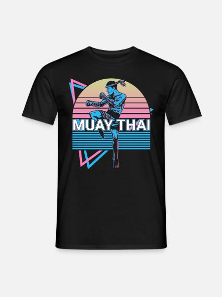 Muay Thai Kickboxing Retro - Men's T-Shirt - black