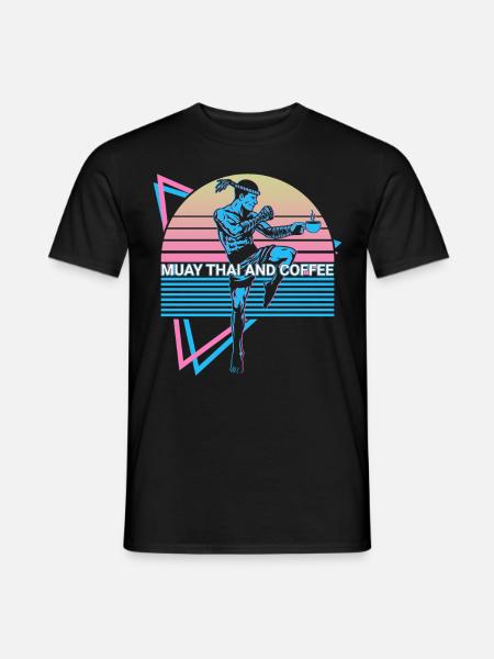 Muay Thai Kickboxing Retro - Men's T-Shirt - black