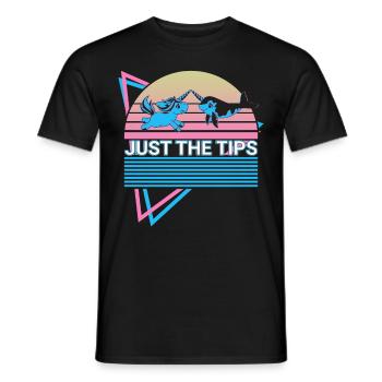 Narwal Retro - Männer T-Shirt - Schwarz - Vorne - AI Model Male 178 light (178cm)