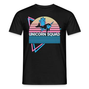 Narwal Retro - Männer T-Shirt - Schwarz - Vorne - AI Model Male 178 light (178cm)