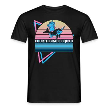 Narwal Retro - Männer T-Shirt - Schwarz - Vorne - AI Model Male 178 light (178cm)