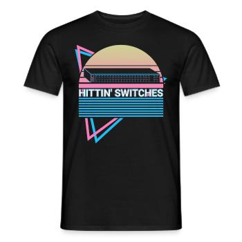Network Technology Retro - Men's T-Shirt - black - Front - AI Model Male 178 light (178cm)