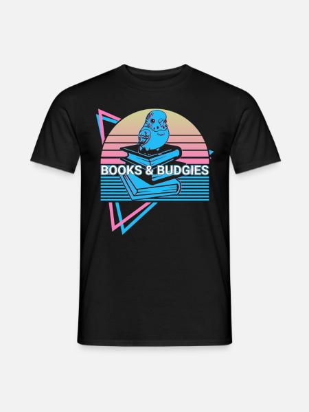 Budgie Parakeet Retro - Men's T-Shirt - black