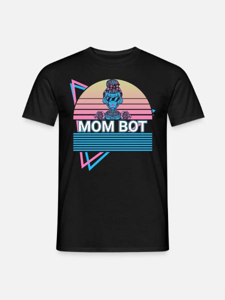 Robot Robotics Mama Retro - Men's T-Shirt - black