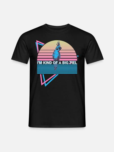 Cockatiel Rétro - T-shirt homme - noir