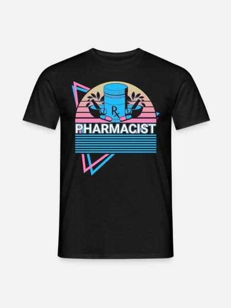 Pharmacist Pharmacy Retro - Men's T-Shirt - black