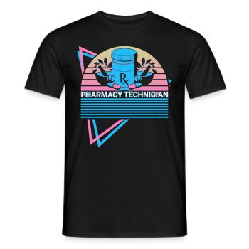 Apotheker Retro - Männer T-Shirt - Schwarz - Vorne - AI Model Male 178 light (178cm)