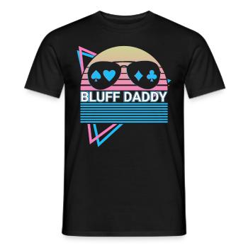 Joueur de poker Papa Retro - T-shirt homme - noir - Devant - AI Model Male 178 light (178cm)