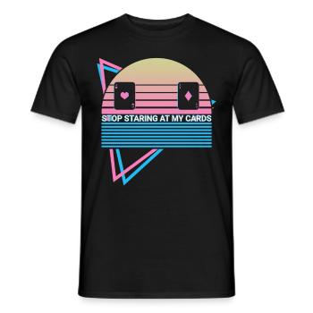 Joueur de poker Rétro - T-shirt homme - noir - Devant - AI Model Male 178 light (178cm)