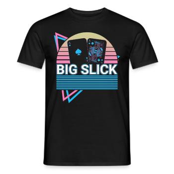 Joueur de poker Rétro - T-shirt homme - noir - Devant - AI Model Male 178 light (178cm)