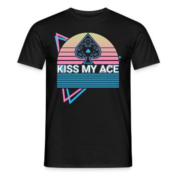 Joueur de poker Rétro - T-shirt homme - noir - Devant - AI Model Male 178 light (178cm)