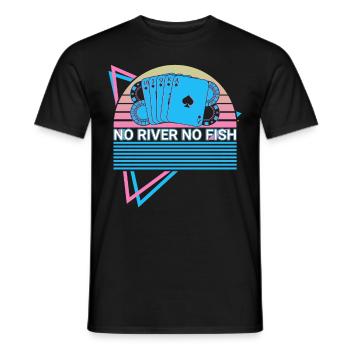 Joueur de poker Rétro - T-shirt homme - noir - Devant - AI Model Male 178 light (178cm)