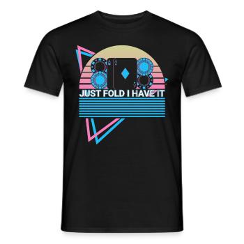Joueur de poker Rétro - T-shirt homme - noir - Devant - AI Model Male 178 light (178cm)