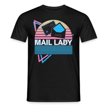 Postdienst Postbote Retro - Männer T-Shirt - Schwarz - Vorne - AI Model Male 178 light (178cm)