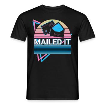 Postdienst Postbote Retro - Männer T-Shirt - Schwarz - Vorne - AI Model Male 178 light (178cm)
