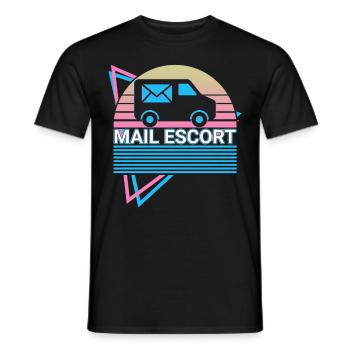 Postdienst Postbote Retro - Männer T-Shirt - Schwarz - Vorne - AI Model Male 178 light (178cm)